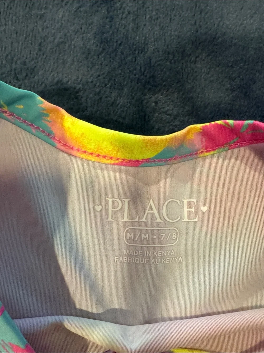 The Children's Place Pink Multi Tropical Palm Print Rashguard